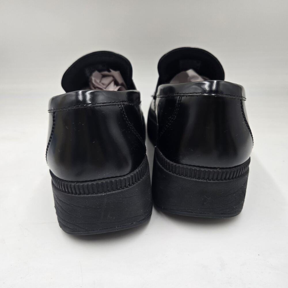 FitFlop F-Luma Chunky Women Size 11 Black Loafers Shoe Grunge Academia Comfort - Picture 4 of 7